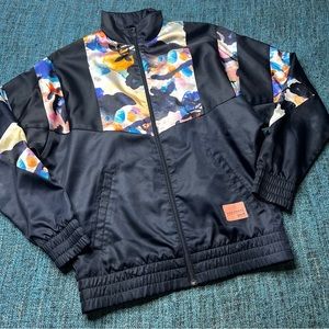 Adidas Equipment Satin Track Jacket in Navy Blue